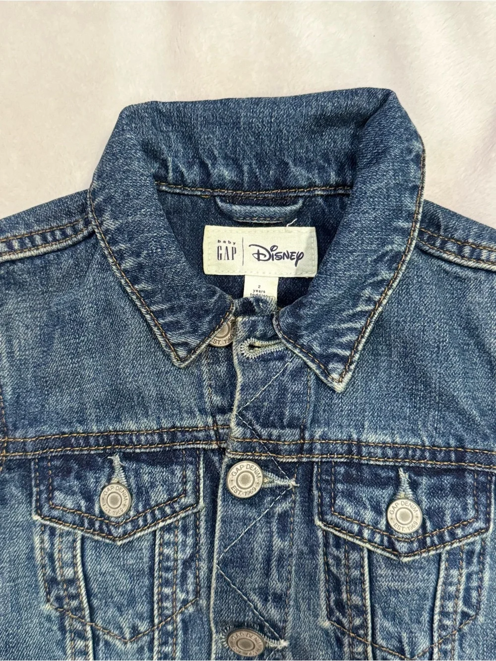 Disney Mickey Mouse Baby Gap Denim Jacket Size 2T #y2k #streetwear